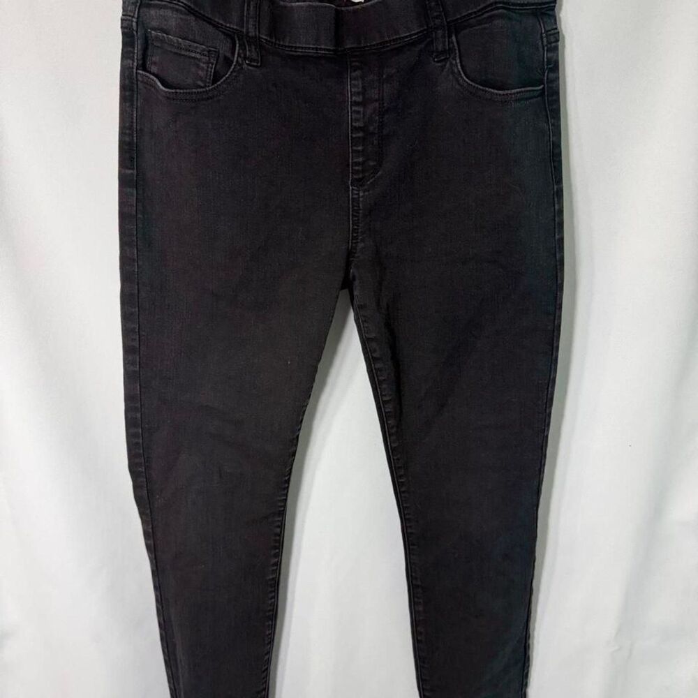 Cello Women's Large Pull On Black Grey Skinny Jeans